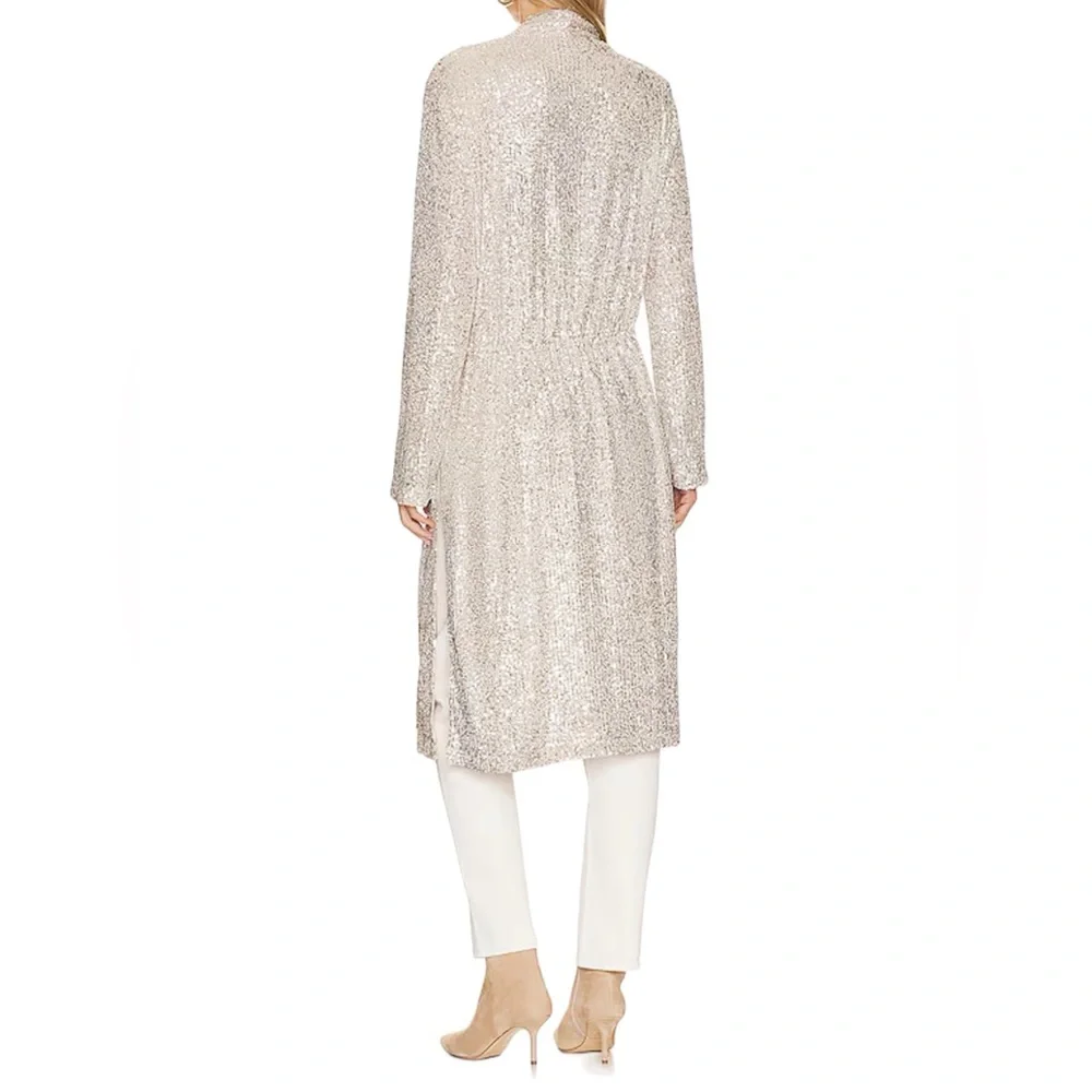 STEVE MADDEN Show Stopper Duster Silver Disco NWT Small - Picture 4 of 10